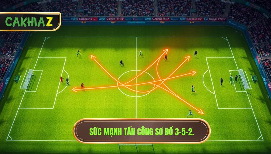Sức mạnh tấn công sơ đồ 3-5-2.