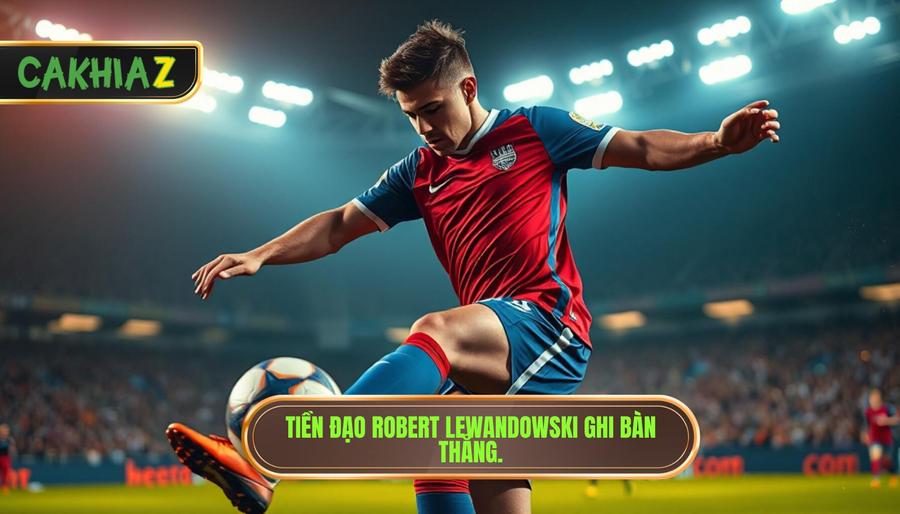 Tiền đạo Robert Lewandowski ghi bàn thắng.